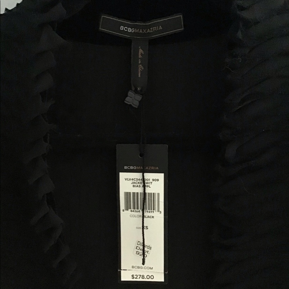 🖤 NWT BCBGMaxAzria Lace Velvet Jacket Rare! XS 🖤 - Picture 5 of 8